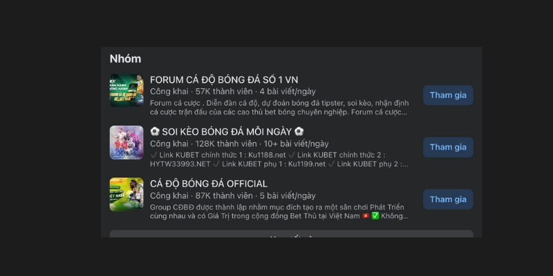 Liên hệ với cộng đồng người chơi cá độ bóng đá